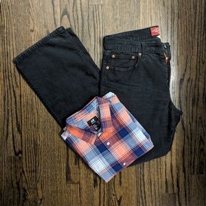 Lucky Brand Vintage Straight Blue Cords